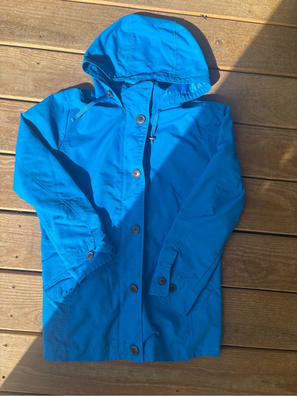 Lands' End Kids Hooded Raincoat - Bright Blue